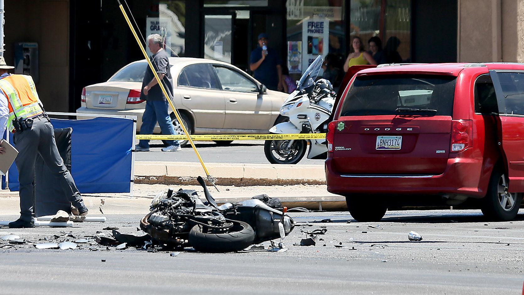 Tucson motorcyclist, 25, killed in crash with van